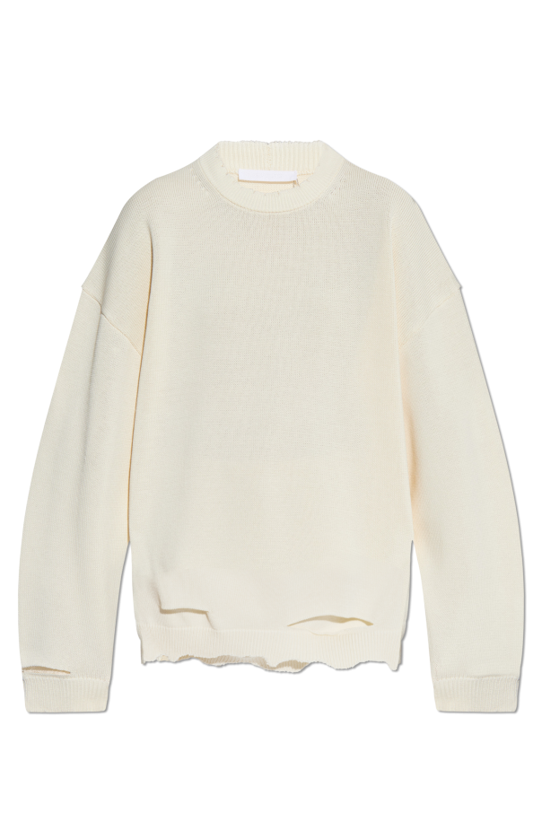 Helmut lang distressed sweater best sale